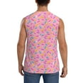 thumbnail image 4 of Bingfone Pink Donut Pattern Men's Tank Tops Workout Sleeveless Tee Shirts Running Beach Tanks for Men-3X-Large, 4 of 8