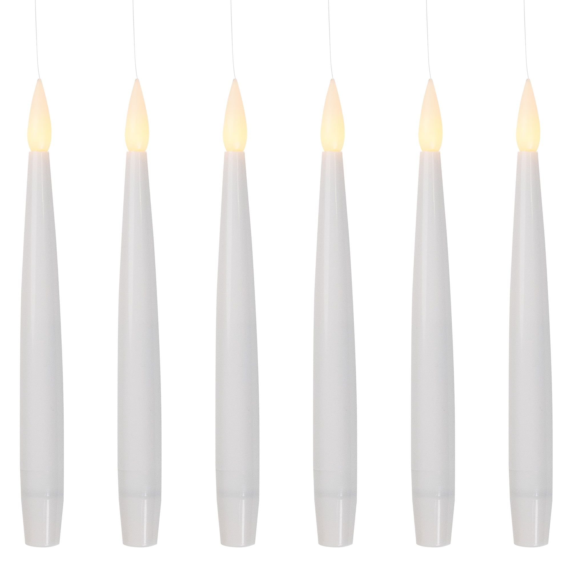 Northlight LED Flameless Flickering Floating Halloween Taper Candles - 6" - Set of 6