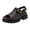 Brown, variant on Platform Sandals for Women Chunky Buckle Strap Peep Toe Mules Comfortable Flower Hollow Out Walking Shoes Black Size 6.5