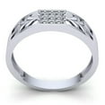 thumbnail image 3 of Genuine 0.33ct Round Cut Diamond Mens Cluster Personalized Anniversary Wedding Band Solid 10K Rose, White or Yellow Gold H SI2, 3 of 3