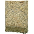 thumbnail image 3 of Luxurious Double Layered Jacquard Big Paisley Pashmina Shawl Wrap Scarf, 3 of 6