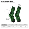 thumbnail image 2 of Xecao Natural Green Leaves Pattern Sport Socks for Women and Men Crew Socks Sporty Calf Socks Casual Socks, 2 of 6