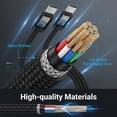 thumbnail image 4 of MOSENSE USB C to USB C Cable(2 Pack), 60W Fast Charging C to C Charger Cord Braided, 2m/6.6FT, Black, 4 of 6