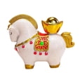 thumbnail image 4 of Figura de caballo Mini figura Feng Shui Decoración Regalos Miniatura Caballo de resina moderno Lingote de oro, 4 of 9