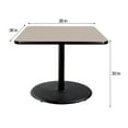thumbnail image 5 of Hampden Furnishings Bennet Collection Steel Frame 36" Square Top, Round Base, 42" Height, Cafe Table, Black Frame/Grey Nebula Top, 5 of 5