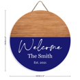 thumbnail image 2 of Custom Last Name Sign, Personalized Family Name Sign, Last Name Door Hanger, Welcome Sign, Front Door Decor, Housewarming Gift, Circle Wood Sign 12", 2 of 4