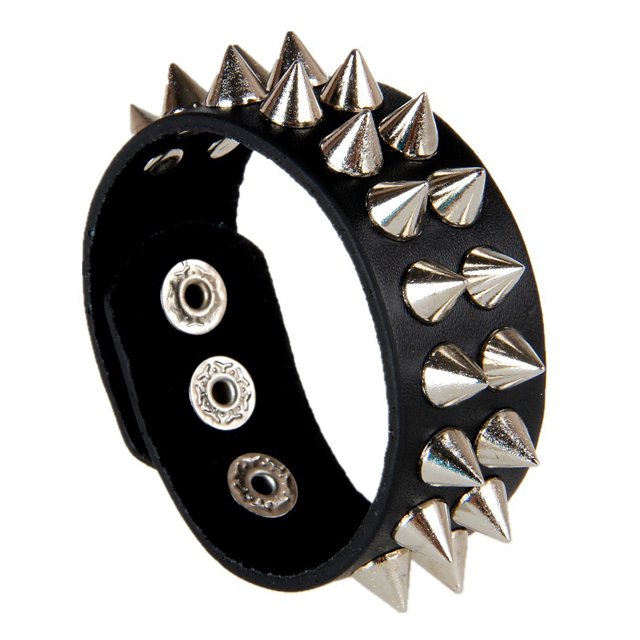 Guardurnaity Pulseras con remaches góticos, brazaletes Punk duraderos, resistentes, Unisex, estirables, joyería de moda, regalo para mujer, Type3 NO3