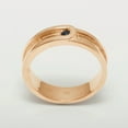 thumbnail image 4 of LBG British Made 18k Rose Gold Natural Sapphire Mens Band Ring - 25 size options - Size 6.75, 4 of 6