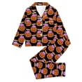 thumbnail image 4 of CONZONE Halloween Pajamas for Toddler Girls Printed Long Sleeve Button Down Tops and Pants Hallowmas Loungewear Soft 2 Piece Girls Pjs Set Size 3-4 Years, 4 of 4