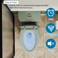 thumbnail image 3 of One-Piece Toilet,Powerful & Quiet Dual Flush Modern Toilet with Comfort Chair Seat,1.1/1.6 GPF,Green, 3 of 9