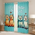 thumbnail image 2 of Manfei Animal Cat Curtains Pack of 2 (42x84 Each) for Boys Girls,Cartoon Animal Curtains Blackout,Kawaii Pet Bedroom Curtains,Breathable Home Decor, 2 of 6