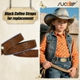 thumbnail image 3 of SUOSDEY Boys Western Leather Belts for Girls,Kids Embossed Belts for Jeans Christmas Gifts, 3 of 7