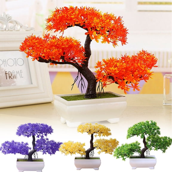 Cdar Realistic Artificial Pine Tree Plant Bonsai In Pot Decorative Wedding Home Ornament Decor