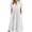 L1-White Dress, variant on NSLGXD Summer Cotton Linen Dresses for Women Empire Waist Flowy Midi Dress Mock V Neck Short Sleeve Lounge Dress with Pockets Blue Dress,Size S-2XL