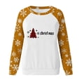 thumbnail image 2 of Maplenight Christmas Sweatshirts for Women Loose Casual Crew Neck Pullover Sweatshirt Holiday Vacation Graphic Tees Tops, 2 of 3