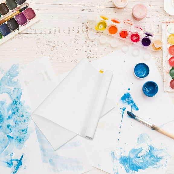 OUNONA Drawing Sketching Paper Painting Blank Graffiti Paper Roll Easel Scrawl 10-meter Painting Paper Roll Blank Paint Paper Roll