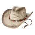 thumbnail image 5 of jiaxiM Straw Cowboy Hats for Women and Men Wide Brim Woven Cowboy Hat Western Cowgirl Hats Women for Country Concert Outfits, 5 of 5