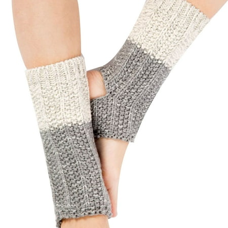 

Thinsont Women Ladies Crochet Knitted Design Boot Cuffs Toppers Knit Leg Warmers Winter Short Liner Boot Socks grey