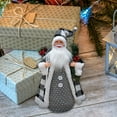 thumbnail image 3 of Papá Noel de pie, regalos decorativos para fiestas, esculturas, estatuas de muñecas para tienda, ventana, mesa de centro, sala de estar, inauguración Gris perfecl Figuritas de Papá Noel, 3 of 6