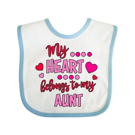 

Inktastic My Heart Belongs to my Aunt Boys or Girls Baby Bib