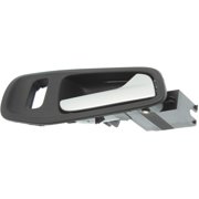 Interior Door Handle Compatible with 2013-2017 Ford Escape Front, Passenger Side Black bezel with silver lever With Small Hole for Power Window Switch