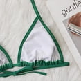 thumbnail image 4 of HUPOM Maternity Swimsuit High Waist Sheath Bikinis Bikini Fashion Underwire Swimwear Clearance Green size 8, 4 of 9