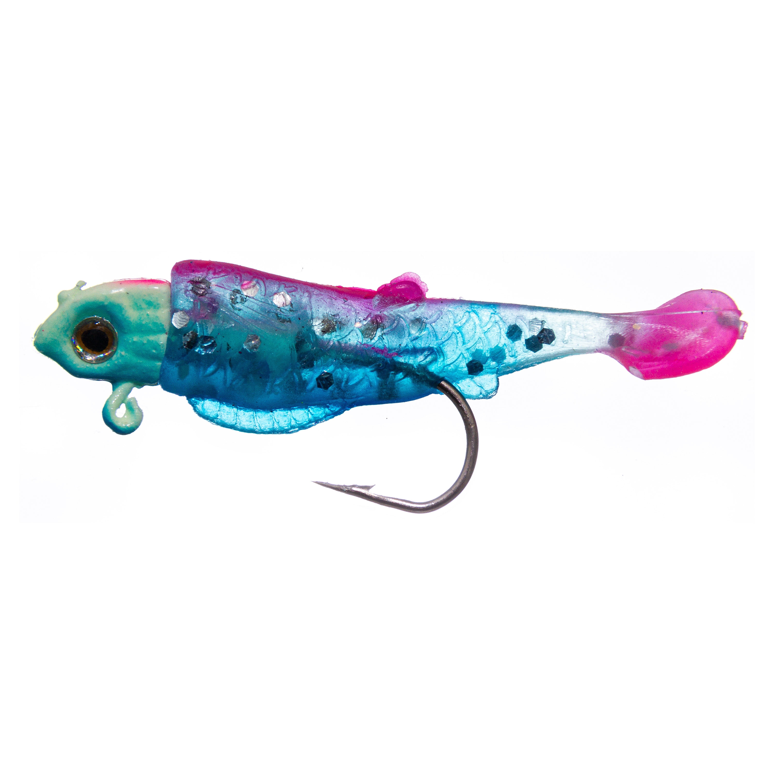 (2 pack) Ozark Trail 1/32 oz Rigged Panfish Minnow Fishing Lures, Blue & Pink, 2-Pack