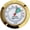Gold, variant on Prestige Import Group Medium Round Analog Hygrometer Humidity Gauge for Humidors - Color: Silver