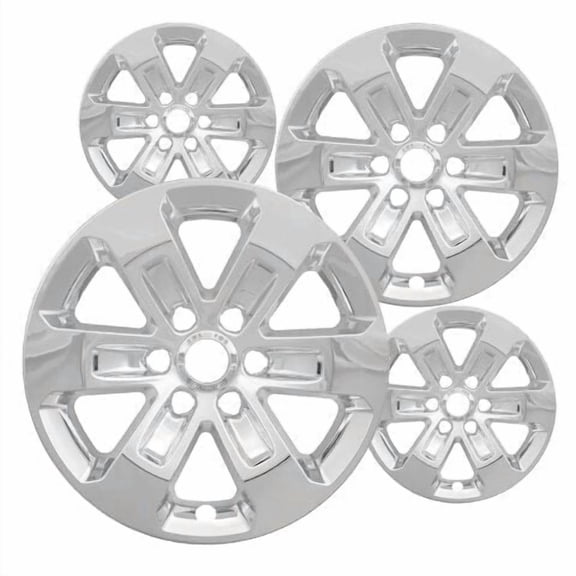 18 inch Chrome ABS Wheel Skins Set Compatible with 2019-2024 Ram 1500 Laramie & Impostors for 2672 Wheel Series