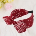 thumbnail image 6 of Unique Bargains 3pcs Bow Knotted Wide Headbands Fashion Hair Accessories for Women Blue Purple Red 2.28" Width, 6 of 7