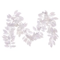 Vickerman 6' White Artificial Gardenia Snowy Garland.
