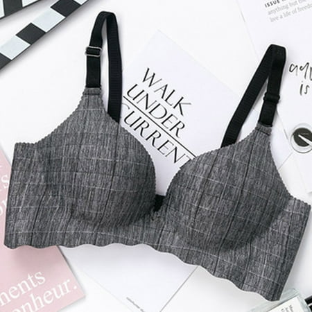 

Yuelianxi Women Plaid Bra Free Bra Bandage Brassiere Tira Underwear