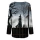 thumbnail image 5 of Pntutb, camisetas de cuello redondo para mujer, camisetas con estampado de Halloween, camisetas de manga corta, blusas, tops Pntutb Pntutb-5617, 5 of 5