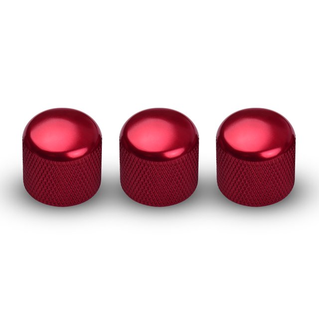 3 Pcs Pièces de Rechange pour Guitare Électrique Bass Boutons de Contrôle du Volume Rouge