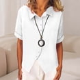 thumbnail image 2 of Khunlpohl Womens Button down Blouse Long Sleeve Shirts Spring Summer Comfort Casual Loose Collared Shirt Top, 2 of 8