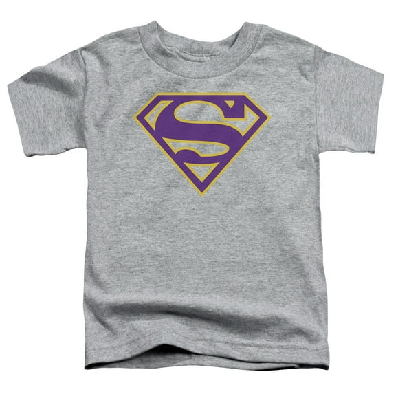 Superman - Purple & Gold Shield - Toddler Short Sleeve Shirt - 4T