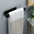 thumbnail image 5 of 1*Towel Rack Black Clearance! Ynlkorvg Hand Towel Holder Hand Towel Strip Self Adhesive Bathroom Towel Strip Affixed To Wall Stainless Steel Brush in Black Bathroom Kitchen Bedroom, Storage Rack, 5 of 9