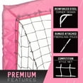 thumbnail image 6 of Franklin Sports Blackhawk Soccer Goal - Pop up - Mini Foldable Net - Adult + Kids - 4' x 3' - Pink, 6 of 9