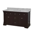 thumbnail image 4 of Sydney 60" Double Bathroom Vanity with Chocolate Cabinet and Carrara Marble Top, 4 of 6