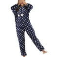thumbnail image 6 of hotojiny Adult Onesie Pajamas for Women Fleece Hooded Zip up One Piece Pjs Jumpsuit Fuzzy Sherpa Housecoat Winter Cute Sleepwear, 6 of 7