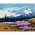thumbnail image 3 of Stanisław Witkiewicz 24x20 Black Modern Framed Museum Art Print Titled - Crocuses with Snowy Mountains Behind (1897), 3 of 5