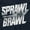 Navy, variant on Sprawl and Brawl Muay Thai Fight Men's Graphic T Shirt Tees Brisco Brands L