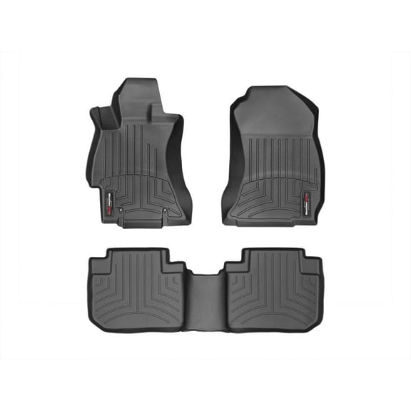 WeatherTech Custom Fit FloorLiners compatible with 2014-2018 Subaru Forester - 1st & 2nd Row, Black