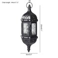 thumbnail image 2 of Candelabro de Araña marroquí Vintage, Farol Colgante, Candelita Colgante, Candelabro de Cristal para Interiores y Exteriores, LED sin Llama (Negro), 2 of 9