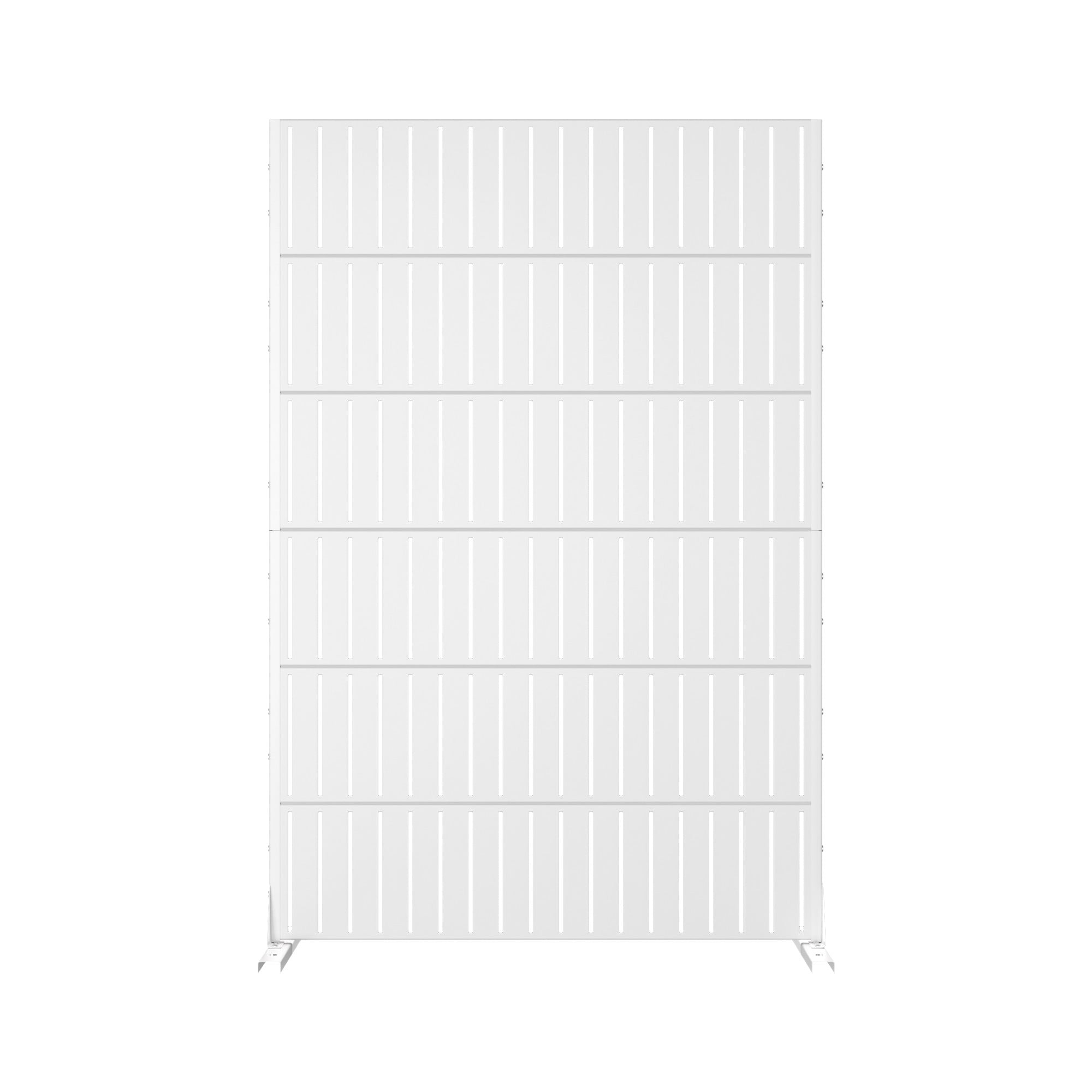 MAYEERTY Modern Steel Panel – Multi-Purpose Galvanized Room Partition,Vertical Stripes,White