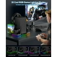 thumbnail image 6 of Upgraded RGB Cooling Fan Charging Station for Xbox Series X Console & Controller, Wireless Dual Charger Dock & Cooler System Stand with 15 Colorful Light Modes for Xbox Series X & Accessories Storage, 6 of 7