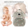 thumbnail image 3 of LEQUEEN Baby Diaper Bag Backpack Large Capacity Waterproof Backpack Nappy Changing Bag, Light Gray, 3 of 10