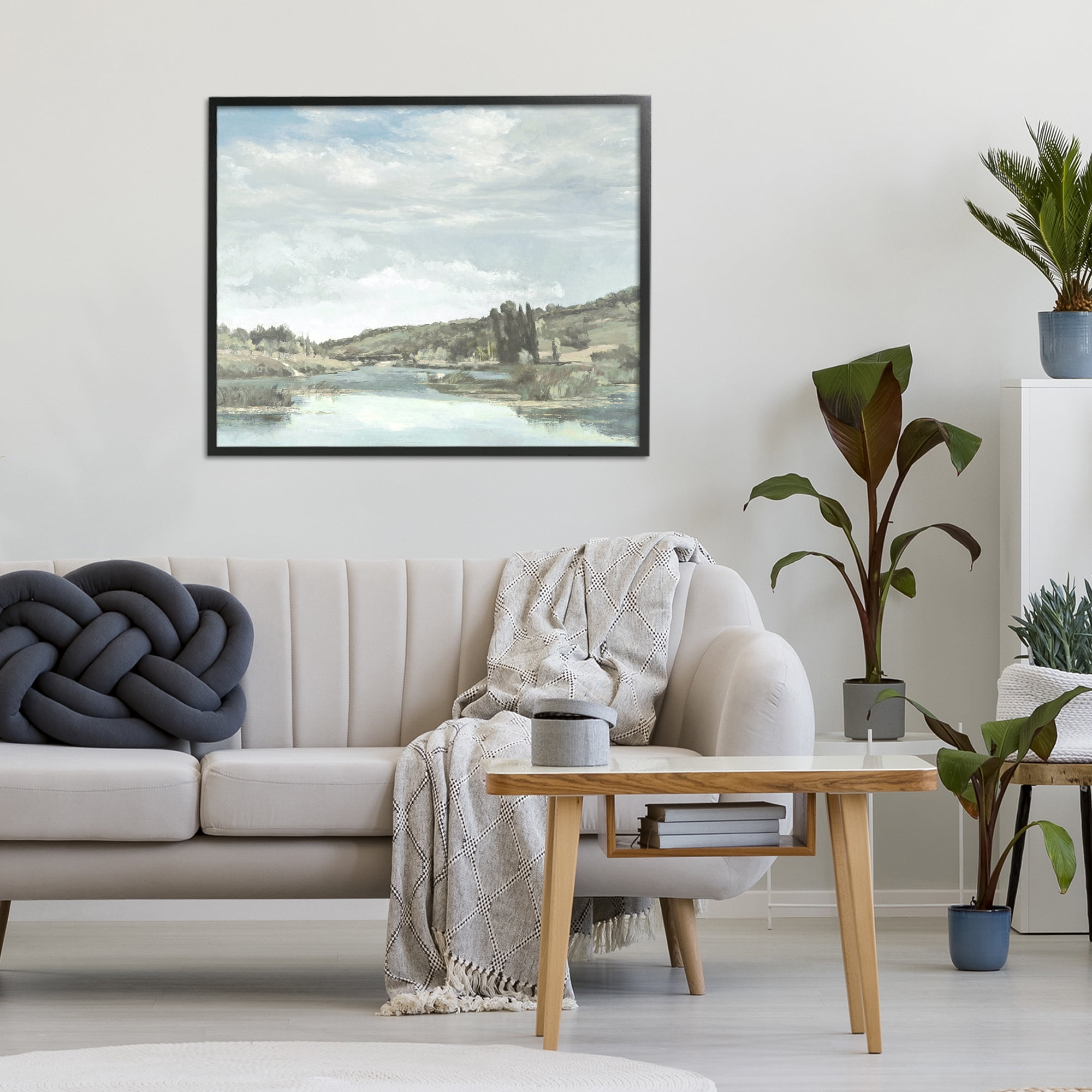 Stupell Industries On The Water Landscape Black Framed Giclee Art, design by Christy McKee