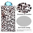 thumbnail image 2 of Estuche para Anteojos MoKo 2 Unidades Funda Suave de Cuero Negro Leopardo, 2 of 7