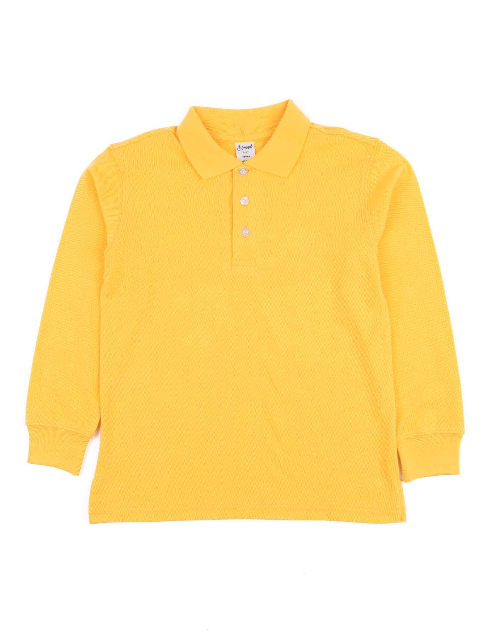 Leveret Kids & Toddler Boys Girls Long Sleeve 100 Cotton Polo Shirt